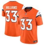 Denver Broncos #33 Javonte Williams Orange 2024 F.U.S.E. Alternate Vapor Limited Stitched Jersey