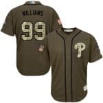 Phillies #99 Mitch Williams Green Salute To Service Stitched Jersey