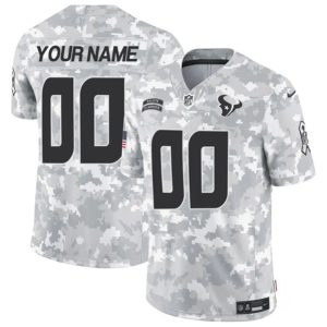 Houston Texans Custom Arctic Camo 2024 F.U.S.E. Salute To Service Limited Stitched Jersey