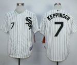 White Sox #7 Jeff Keppinger White Cool Base Stitched Jersey