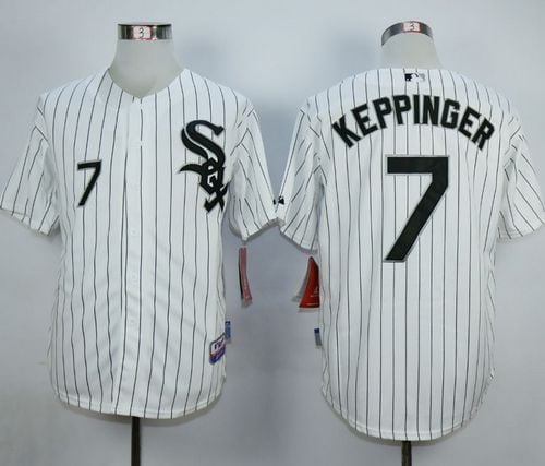 White Sox #7 Jeff Keppinger White Cool Base Stitched Jersey