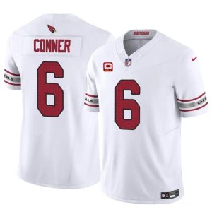Arizona Cardinals #6 James Conner White 2024 F.U.S.E. With 3-Star C Patch Vapor Untouchable Limited Stitched Jersey
