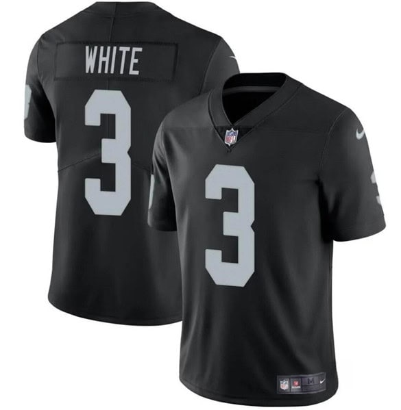 Las Vegas Raiders #3 Zamir White Black 2024 Vapor Stitched Jersey