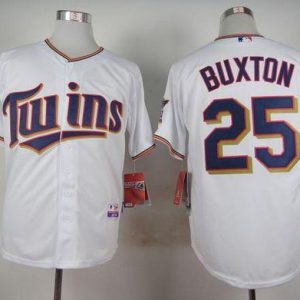 Twins #25 Byron Buxton White Cool Base Stitched Jersey