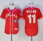 Blue Jays #11 Kevin Pillar Red Flexbase Authentic Collection Canada Day Stitched Jersey
