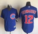 Cubs #12 Kyle Schwarber Blue New Cool Base Stitched Jersey