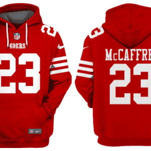 San Francisco 49ers #23 Christian McCaffrey Red Alternate Pullover Hoodie