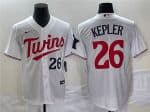 Minnesota Twins #26 Max Kepler White Cool Base With Patch Stitched Jersey