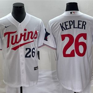 Minnesota Twins #26 Max Kepler White Cool Base With Patch Stitched Jersey