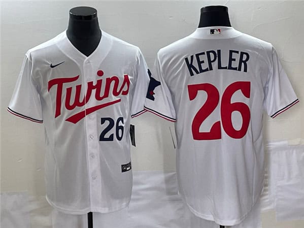 Minnesota Twins #26 Max Kepler White Cool Base With Patch Stitched Jersey