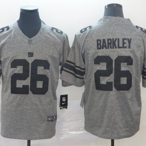 New York Giants #26 Saquon Barkley Grey Limited Stitched Jersey