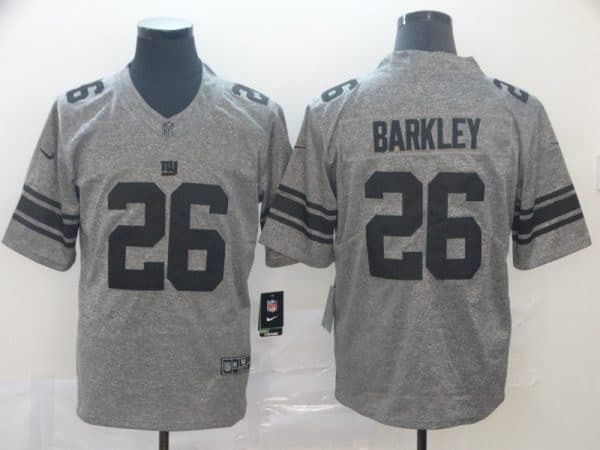 New York Giants #26 Saquon Barkley Grey Limited Stitched Jersey