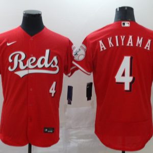 Cincinnati Reds #4 Shogo Akiyama Red Flex Base Stitched Jersey