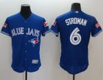 Blue Jays #6 Marcus Stroman Blue Fashion Stars Stripes Flexbase Authentic Stitched Jersey