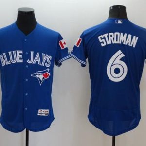 Blue Jays #6 Marcus Stroman Blue Fashion Stars Stripes Flexbase Authentic Stitched Jersey