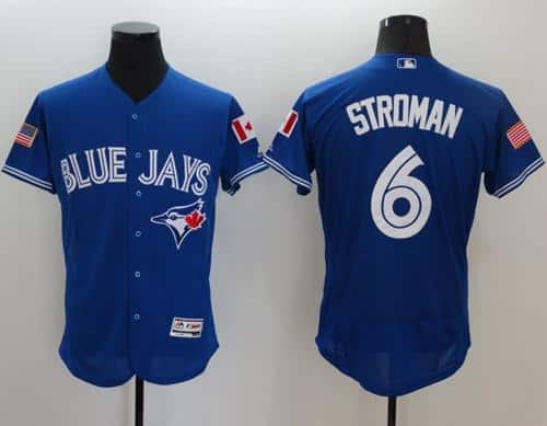 Blue Jays #6 Marcus Stroman Blue Fashion Stars Stripes Flexbase Authentic Stitched Jersey