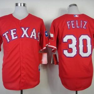 Rangers #30 Naftali Feliz Stitched Red Cool Base Jersey
