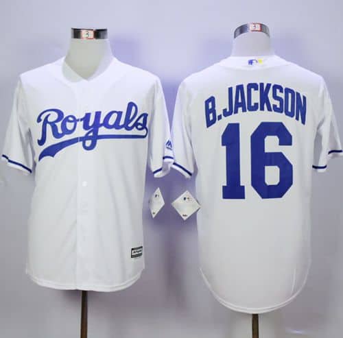 Royals #16 Bo Jackson New White Cool Base Stitched Jersey
