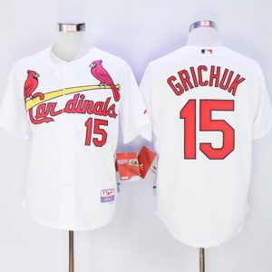Cardinals #15 Randal Grichuk White Cool Base Stitched Jersey