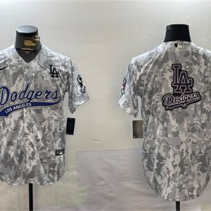 Los Angeles Dodgers Team Big Logo 2024 Arctic Camo Stitched Jersey