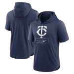 Minnesota Twins Navy Short Sleeve Pullover Hoodie