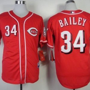 Reds #34 Homer Bailey Red Cool Base Stitched Jersey