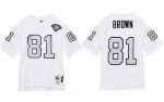 Las Vegas Raiders #81 Tim Brown White 1994 Mitchell Ness Stitched Jersey