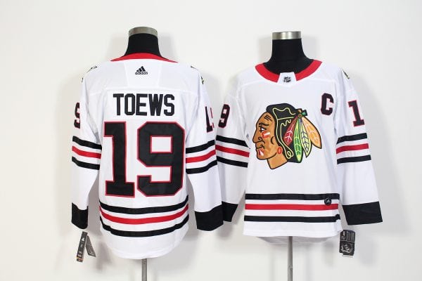 Chicago Blackhawks #19 Jonathan Toews White Stitched Adidas Jersey