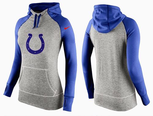 Nike Indianapolis Colts Performance Hoodie Grey Blue_2