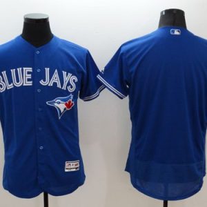 Blue Jays Blank Blue Flexbase Authentic Collection Stitched Jersey