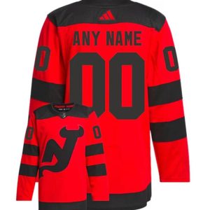New Jersey Devils Custom Red 2023-2024 Stadium Series Stitched Jersey