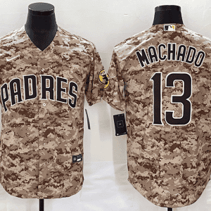 San Diego Padres #13 Manny Machado Camo Cool Base Stitched Jersey