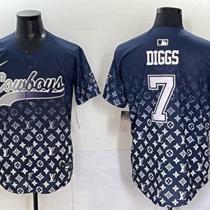 Dallas Cowboys #7 Trevon Diggs Navy Limited Stitched Jersey