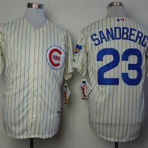 Cubs #23 Ryne Sandberg Cream 1969 Turn Back The Clock Stitched Jersey
