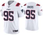 New England Patriots #95 Derek Rivers 2020 White Vapor Untouchable Limited Stitched Jersey