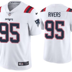 New England Patriots #95 Derek Rivers 2020 White Vapor Untouchable Limited Stitched Jersey