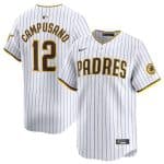 San Diego Padres #12 Luis Campusano White 2024 Home Limited Stitched Jersey
