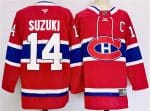 Montreal Canadiens #14 Nick Suzuki Red 2024-25 Stitched Jersey