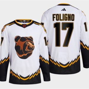 Boston Bruins #17 Nick Foligno White 2022-23 Reverse Retro Stitched Jersey