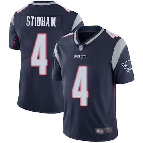 New England Patriots #4 Jarrett Stidham Navy Vapor Untouchable Limited Stitched Jersey