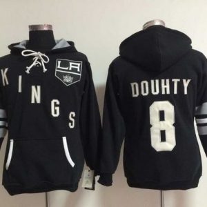Los Angeles Kings #8 Drew Doughty Black Old Time Heidi Hoodie