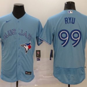 Toronto Blue Jays #99 Hyun-Jin Ryu Blue Flex Base Stitched Jersey