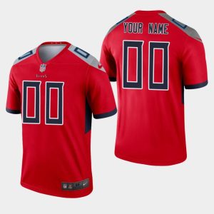 Tennessee Titans Customized Red Inverted Legend Jersey