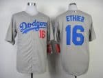 Los Angels Dodgers #16 Andre Ethier Stitched Grey Jersey
