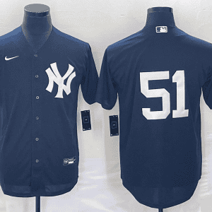 New York Yankees #51 Bernie Williams Navy Cool Base Stitched Jersey