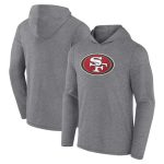 San Francisco 49ers Heather Gray Primary Logo Long Sleeve Hoodie