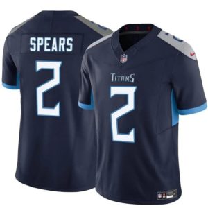 Tennessee Titans #2 Tyjae Spears Navy 2024 F.U.S.E. Vapor Limited Stitched Jersey