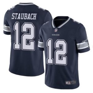 Dallas Cowboys #12 Roger Staubach Navy Blue Vapor Untouchable Limited Stitched Jersey