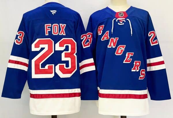 New York Rangers #23 Adam Fox Royal 2024-25 Home Stitched Jersey