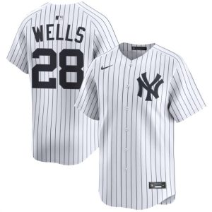 New York Yankees #28 Austin Wells White 2025 Home Limited Stitched Jersey